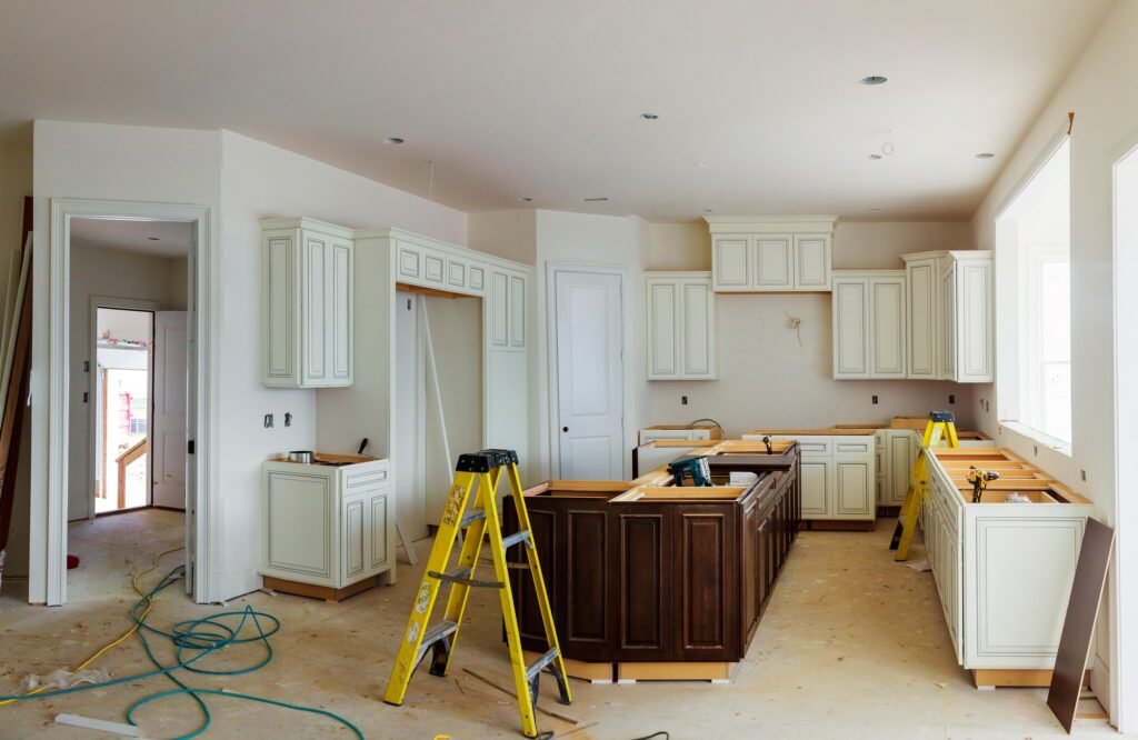 installation of kitchen